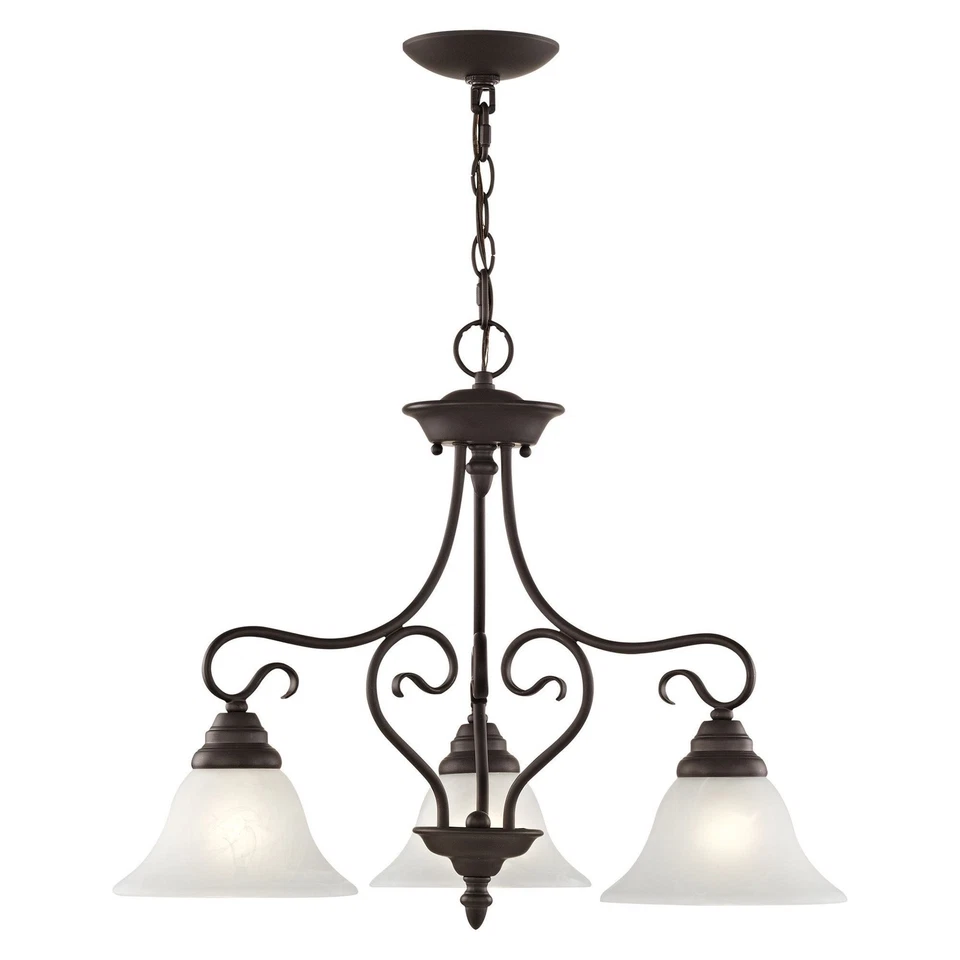 Livex Lighting 6133-07 Coronado 3 Light Chandelier Bronze