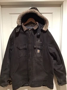 Vintage Carhartt Jacket 54 Tall Blanket Lined Artic XXL C04 BLK w/ Hood Lincoln - Picture 1 of 19