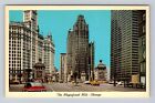 Chicago IL- Illinois, The Magnificent Mile, Advertisement, Vintage Postcard