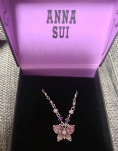ANNA SUI Necklace Butterfly NEW - Picture 1 of 5