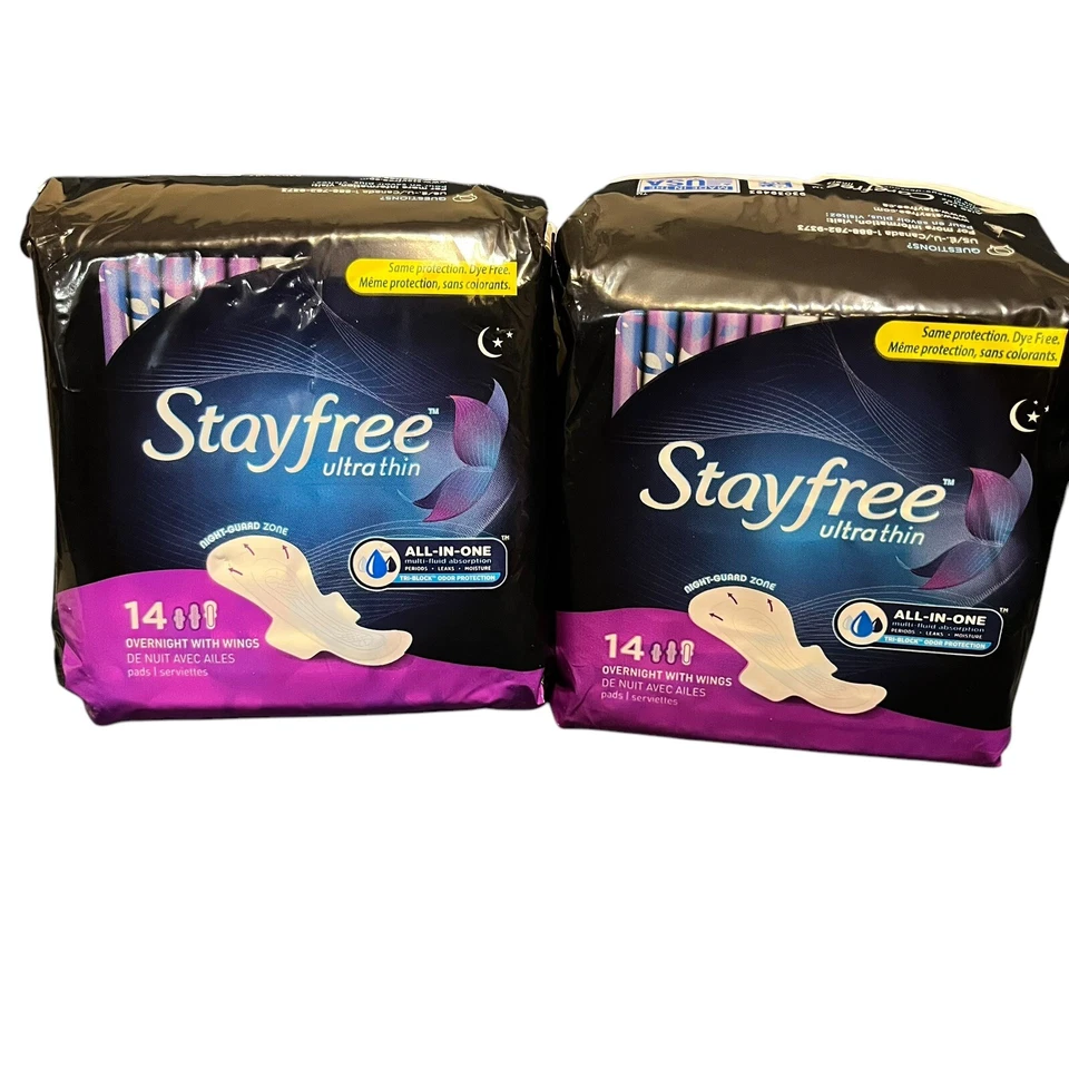 Stayfree Ultra Thin Overnight Pads With Wings 14 Count