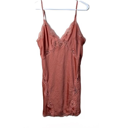 UNDERCOVER Abito slip babydoll Victoria’s Secret corallo seta pizzo tuffo stile Y2K taglia large
