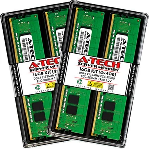 16GB 4x 4GB PC4-2133 RDIMM QNAP ES1686dc-2123IT-64G Memory RAM - Picture 1 of 3