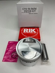 GY6 150cc 58.5mm High Compression Piston kit with 26.5/30.5mm valve reliefs - Picture 1 of 1