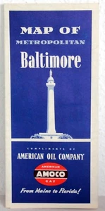 AMOCO GAS - Map Of Metropolitan BALTIMORE 1953 - Bild 1 von 1