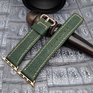 Ostrich Leather Watch Band for Apple Watch size 38/40/41mm Exotic Leather - Picture 1 of 12