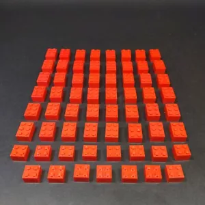 Lego rot 2x2 2x3 Steine Menge (63) 3002 3003 Blöcke - Bild 1 von 4