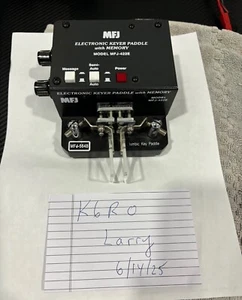 MFJ Electronic Keyer Paddle Model MFJ-422E Ham Radio USED SUPER NICE - Zdjęcie 1 z 2