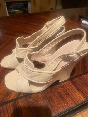 zapato cuña marc jacobs color marfil Foto 1 de 4