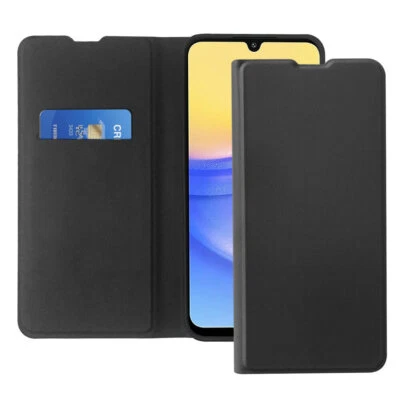 SDTEK Coque pour Samsung Galaxy A16 Étui en Cuir à Rabat Protection Complète Black