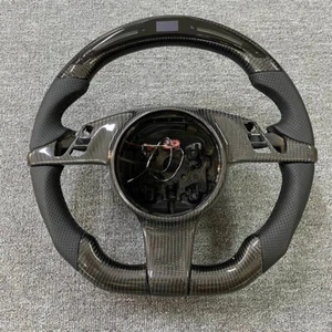 Carbon Fiber Car Steering Wheel LED For Porsche Cayenne Panamera 911 997 991 - Picture 1 of 6