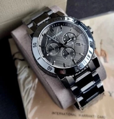 NEW BURBERRY MENS WATCH STAINLESS STEEL GREY STRAP & GREY DIAL BU9381 GENUINE - Image 1 of 4