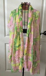 Lilly Pulitzer Scarf Target Fan Dance Wrap Shawl Resort Sequins Flamingo Pink OS - Picture 1 of 8