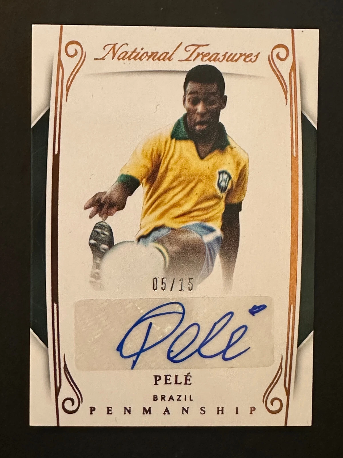 2018 National Treasures Soccer Penmanship Pele 5/15 Auto Autograph