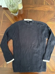 $275 Gant USA Men’s Navy Blue Ribbed Cotton Sweater Jumper The Navigator Small - Picture 1 of 11