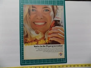 1967 PRINT AD PEPSI COLA COME ALIVE CLEAN TASTE - Picture 1 of 1