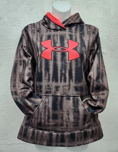 UNDER ARMOUR Hoodie Youth Size XL Black Pullover Loose Hooded Fleece Sweatshirt - Picture 1 of 10
