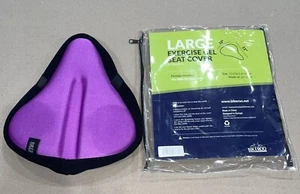 Bikeroo LARGE Exercise Bike Seat Cushion COVER 10x11" Soft Gel PURPLE Brand NEW - Picture 1 of 7