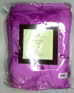 Concierge Collection Soft & Cozy Throw New Lavender - Picture 1 of 3