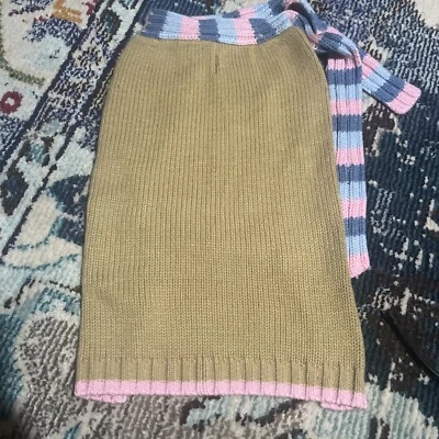 Dog Sweater Scarf Cashmere Brown XL - Image 1 of 4