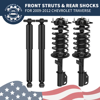 Front + Rear Shocks Struts Assembly For Chevy Traverse GMC Acadia Buick Enclave Foto 1 de 4