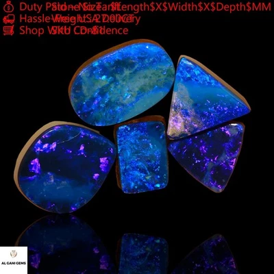 5 件 27.00 克拉混合双蛋白石凸圆形套装 11X11X4 毫米至 16X11X4 毫米 — 第 1/4 张图片