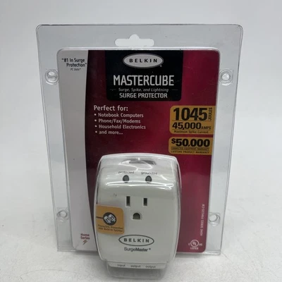 Belkin Mastercube Surge Protector Model F9H120-CW Computer Phone Fax NEW Vintage - Image 1 of 4