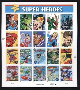 SCOTT 4084 2006 39 CENT DC COMICS SUPERHEROES ISSUE PANE 20 MNH VF CAT $16 - Picture 1 of 2