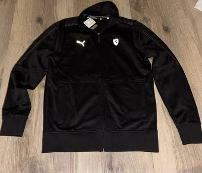 Chaqueta de pista Puma Ferrari T7 para hombre pequeña negra cremallera completa Motorsport 53333001 nueva con etiquetas Foto 1 de 4