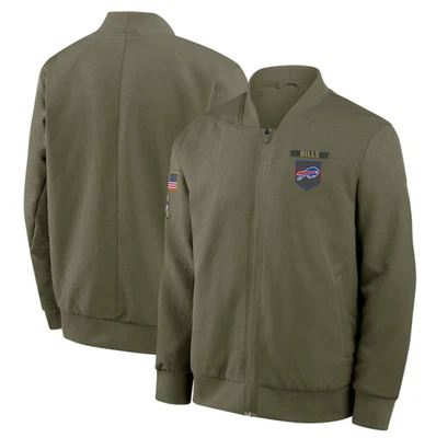 Olive Buffalo 2025 Salute to Service Sideline Therma Sudadera Cremallera Chaqueta Abrigo Foto 1 de 4