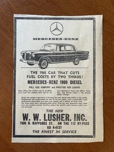 W.W. Lusher Mercedes Benz Elkhart Indiana 1964 Newspaper Ad Clipping Elkhart IN - Picture 1 of 5