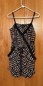 Fire Los Angeles Romper Shortall Wms M Colorful Boho Ethnic Spring Summer Unique - Picture 1 of 16