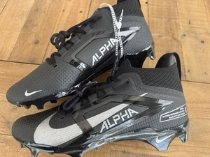 Nike Alpha Menace 4 Elite Football Cleats FD7036-002 Black Silver Men's Size 10 - Picture 1 of 8