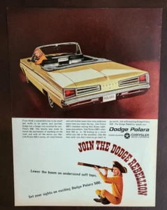 Dodge Polara Original 1966 Vintage Print Ad - Picture 1 of 1