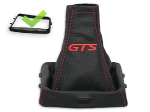 PER OPEL VECTRA C SIGNUM CUFFIA DEL CAMBIO RICAMO GTS ROSSO +TELAIO IN PLASTICA - Foto 1 di 5