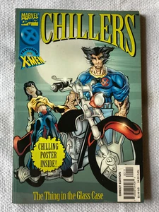 CHILLERS Featuring the X-Men : The Thing in the Glass Case w/ POSTER NICE! 1st - Picture 1 of 3