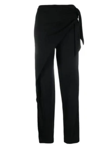 Polo Ralph Lauren Wrap-front Tuxedo Stretch Pants Trouser Black Size uk Small  - Picture 1 of 5