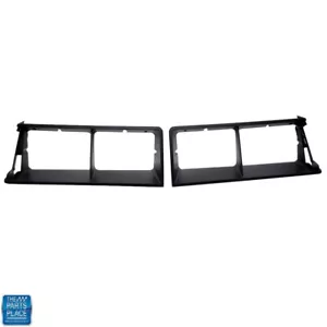 1984-87 Buick Regal Grand National Black Headlamp Headlight Light Bezels - Pair - Picture 1 of 1