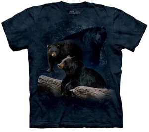 T-Shirt The Mountain Three Black Bears Trilogie Log Grizzly Wald Tier M - Bild 1 von 4