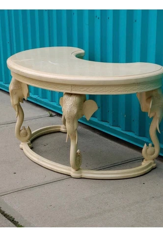 Vintage Fretwork Elephant Desk Hollywood Regency Cover