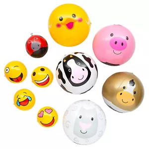 Cute Character Beach Ball Assortment Kit Bulk 48 Pc - Picture 1 of 1
