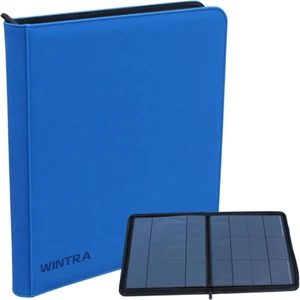 12 Pocket Blue Card Binder, Side Loading Trading Card Collectors Album, Premium - Bild 1 von 12