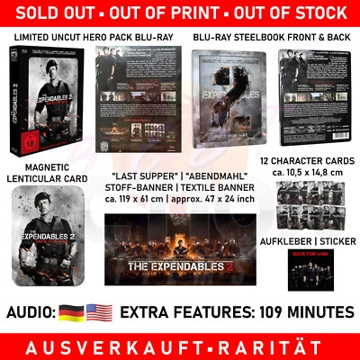 EXPENDABLES 2 Uncut Hero Pack Limited Special Edition Steelbook Blu-ray RAR OOP - Image 1 of 4