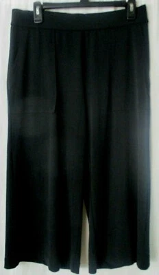 Pantalones Culotte Tejido Pull-On Colección Lisa Rinna Negro S NUEVO A292267 Foto 1 de 4