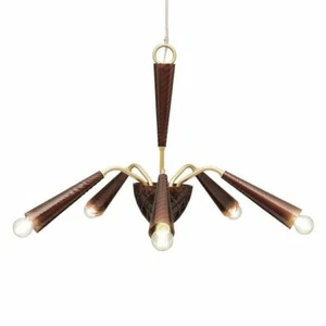 Italamp Lampadario 2401 Atlanta 5 Luci E14 Ø 70 cm - Foto 1 di 1