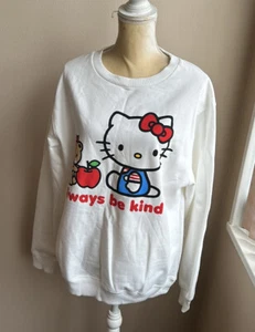 Hello Kitty Sweatshirt "Always Be Kind" Teddybär ApfelSanrio Langarm Gr. L - Bild 1 von 4