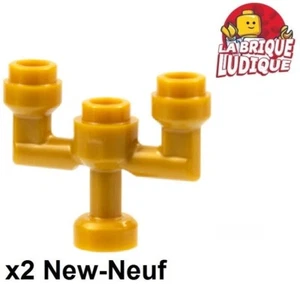 Lego 2x utensil chandelier bougie Candlestick Candelabra pearl gold 73117 NEUF - Picture 1 of 1
