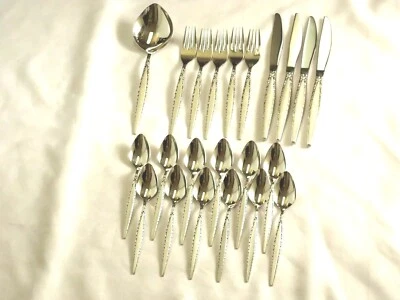 COMMUNITY VENETIA STAINLESS FLATWARE 22-pieces - Image 1 of 4