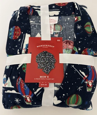 Pijama de franela navideña Wondershop para hombre XXL Target azul marino Papá Noel nuevo con etiquetas Foto 1 de 4