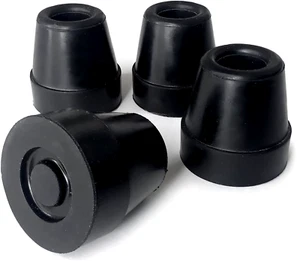 DMI Durable Replacement Quad Cane Tips, Extra Stability, No-Slip Grip, 1/2 Inch - Picture 1 of 6